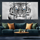 Black and White Tiger Wall Art Animal Canvas Print