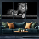 Lion Family Wall Art Canvas Print – Framed Majestic Wildlife by MyGreatCanvas | Canvas Wall Art Prints | Photo Prints & Wall Decor