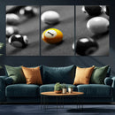 Wall Art Pool Table and Balls Canvas Print by MyGreatCanvas | Canvas Wall Art Prints | Photo Prints & Wall Decor