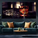 Whiskey and Cigar Canvas – Luxurious Wall Art for Home or