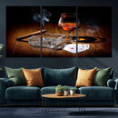 Whiskey Cigar Wall Art Canvas Print Kitchen Wall