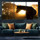 Horse at Sunset Wall Art Animal Canvas Print