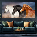Animal Wall Art Three Horses Farmhouse Art Canvas, Framed by MyGreatCanvas | Canvas Wall Art Prints | Photo Prints & Wall Decor