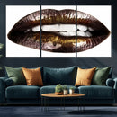 Close Up Lips Wall Art Canvas Print