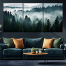 Captivating Misty Forest Wall Art Canvas, Premium Canvas