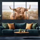 Scottish Serene Highland Cow Canvas Wall Art – Serene