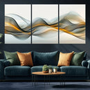 Abstract Wave Canvas Wall Art – Fluid Contemporary Elegance