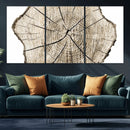 Abstract Wood Tree Ring Wall Art - Ready to Hang Minimalist