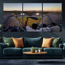 Dodger Stadium Sunset Game Triple Canvas Wall Art - Los