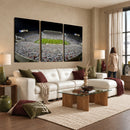 Beaver Stadium Night Game Triple Canvas Wall Art - Penn