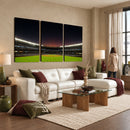 Yankee Stadium Night Game Triple Canvas, Yankee Stadium