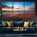 Golden Hour Beach Sunset Wall Art | Canvas Print | Ready to