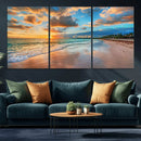 Serene Beach Sunset Wall Art | Coastal Ocean Canvas Print | by MyGreatCanvas | Canvas Wall Art Prints | Photo Prints & Wall Decor