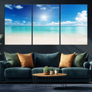 Blue Ocean Wall Art Canvas Print - Tranquil Ocean Paradise