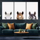 Horse Prints Set, Set of 3 Horse Wall Art, Horses Portraits, by MyGreatCanvas | Canvas Wall Art Prints | Photo Prints & Wall Decor