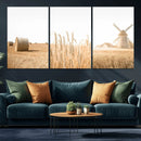 Vintage Farmhouse Triptych Wall Art – Giclée Canvas