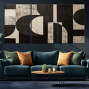 Abstract Brown Wabi Sabi Canvas Print Set – Minimalist