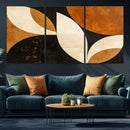 Geometric Abstract Wall Art Canvas Print, Mid Century Modern