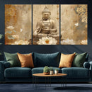 Buddha Wall Art Canvas Print, Buddha Meditation Room Decor,