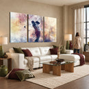 Abstract Watercolor Golf Player Wall Art Canvas Print