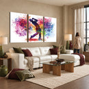 Colorful Golfer Swing Wall Art Canvas Print - Ready to Hang,