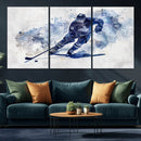 Hockey Player Wall Art Canvas Print - Sports-Inspired