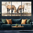 Vintage Horses Wall Art | Ready to Hang and Framed Triptych by MyGreatCanvas | Canvas Wall Art Prints | Photo Prints & Wall Decor