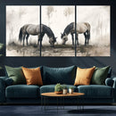 Chines Ink Style Vintage Horses Wall Art Canvas Print for by MyGreatCanvas | Canvas Wall Art Prints | Photo Prints & Wall Decor