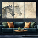 Abstract Horse Canvas Print | Modern Farmhouse Wall Art |