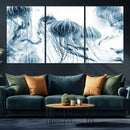 Abstract Jellyfish Canvas Print Wall Art