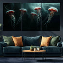Abstract Jellyfish Wall Art Canvas Print