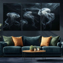 Jellyfish Wall Art Canvas Print, Elegant Wall Decor