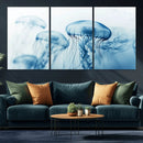 Blue Jellyfish Wall Art Canvas Print