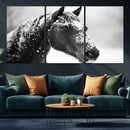 Horse Canvas Print - Winter Horse Snow Wall Art Canvas Print