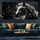 Winter Horse Wall Art | Black and White Horse Print | Ready by MyGreatCanvas | Canvas Wall Art Prints | Photo Prints & Wall Decor