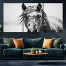 Western Wall Art | Black and White Winter Horse Wall Art | by MyGreatCanvas | Canvas Wall Art Prints | Photo Prints & Wall Decor
