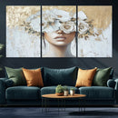 Golden Petal Wall Art - Canvas Print Flower Head Woman by MyGreatCanvas | Canvas Wall Art Prints | Photo Prints & Wall Decor
