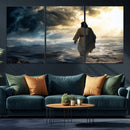 Jesus Walking Water Wall Art – Inspirational Christian