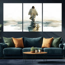 Abstract Jesus Wall Art Canvas Print, Christian Wall Art,