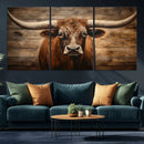 Longhorn Bull Wall Art | Canvas Print | Ready to Hang | by MyGreatCanvas | Canvas Wall Art Prints | Photo Prints & Wall Decor