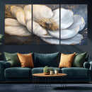 White Magnolia Flower Wall Art Canvas Print | Abstract