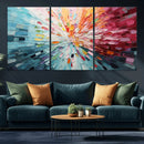 Radiant Bloom Abstract Floral Wall Art Canvas Print -