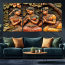 Indian Woman Statue Wall Art Canvas Print