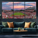 Carter-Finley Stadium Art Sunset Game Triple Canvas Wall Art by MyGreatCanvas | Canvas Wall Art Prints | Photo Prints & Wall Decor