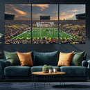 University of Michigan Wolverines Print Canvas, Football