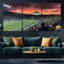Eugene Autzen Stadium Canvas Wall Art Print – Sunset Over
