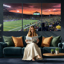 Eugene Autzen Stadium Canvas Wall Art Print – Sunset Over