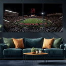 Framed Texas Tech Red Raiders Stadium Canvas, Texas Tech Red