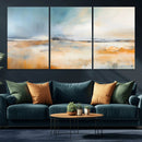 Abstract Landscape Wall Art Canvas Print - Warm Tones of