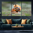 Heartwarming Fox and Baby Cub Wall Art | Ready to Hang